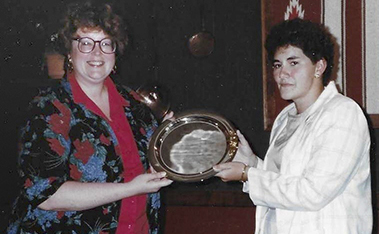 Pam receiving the Terzian Award