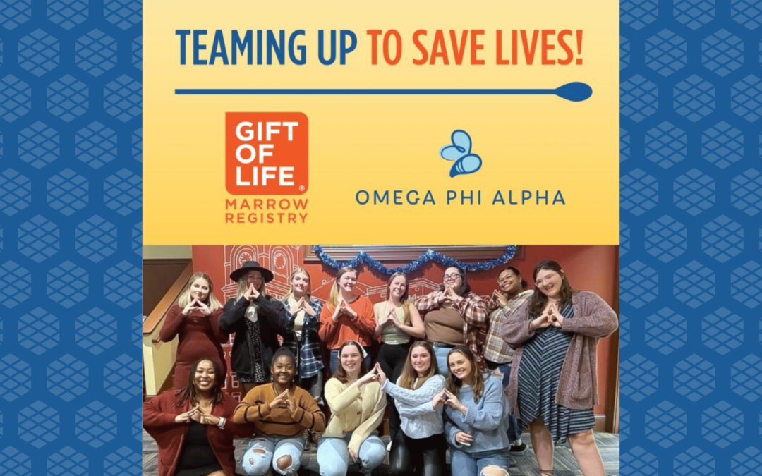 Gift of Life Marrow Registry teams up with Omega Phi Alpha to fight blood cancer