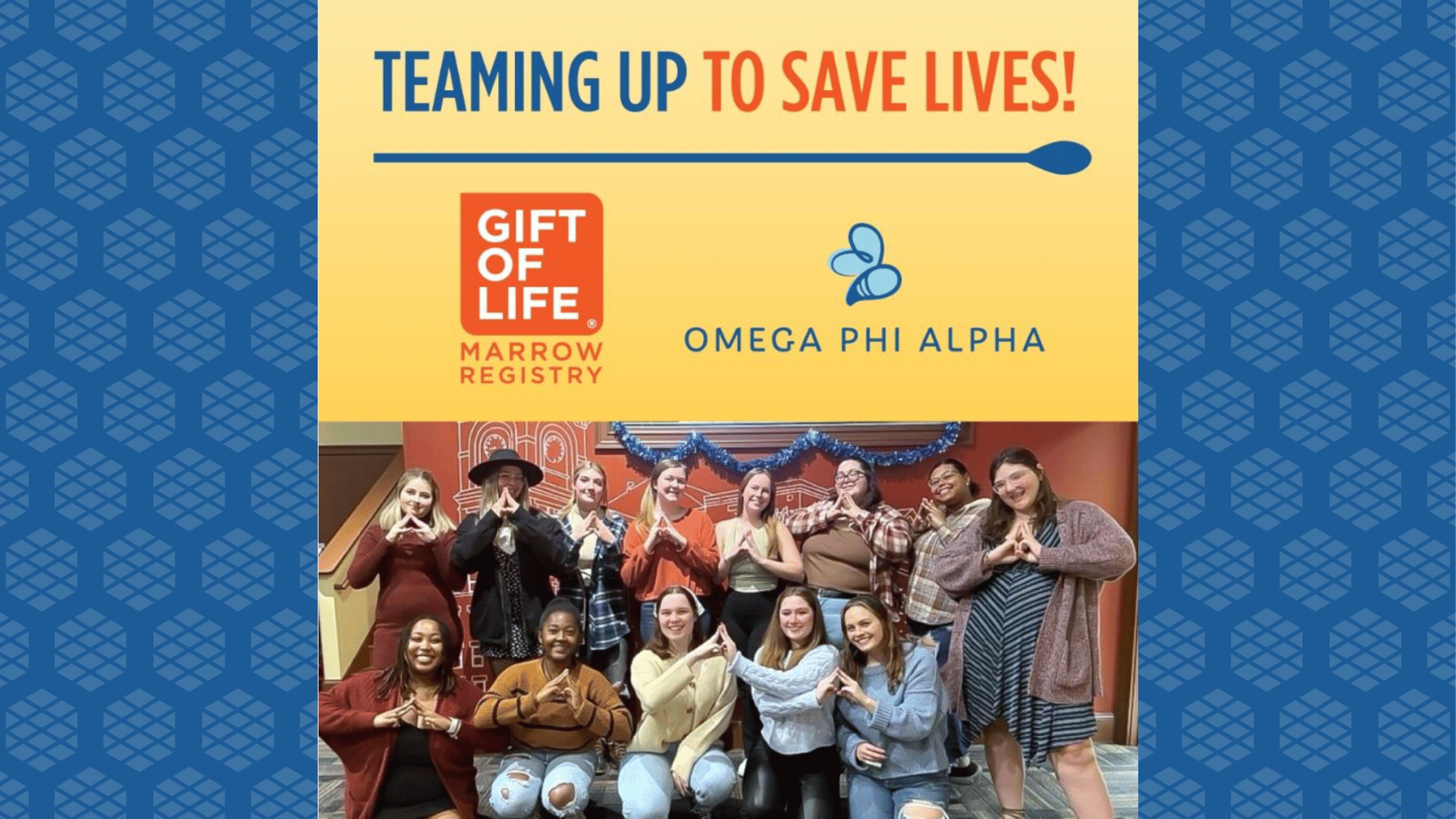 Gift of Life Marrow Registry teams up with Omega Phi Alpha to